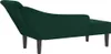 vidaXL Chaise longue avec coussin vert foncé velours Voir les images du produit 5
