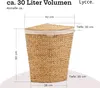 Eckwäschetruhe Wasserhyazinthe Wäschekorb mit Deckel Wasserhyazinthe Größe 1 Produktbild-Vorschau