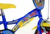 A close-up of a blue and yellow children's bicycle with Sonic the Hedgehog branding. Náhľad obrázku produktu