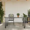 vidaXL Záhradný stôl čierny 150x90x74 cm Hliník a sklo Náhľad obrázku produktu 3