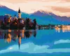 Zuty - Malen nach Zahlen - SEEN VON BLED IN SLOWENIEN, Produktbild-Vorschau 1
