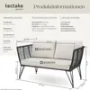 tectake® Garten-Loungesofa Sundo im Rope-Design mit Produktbild-Vorschau 5