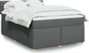 Boxspringbett mit Matratze Dunkelgrau 140x190 cm Stoff Produktbild-Vorschau 2