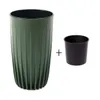 HowHomely Blumentopf Rund 51 cm Höhe, Pflanzkübel, Grün Produktbild-Vorschau 3