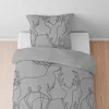Biberna Melange Flanell Bettwäsche Hirsch sturmgrau 155x220 Produktbild-Vorschau 10