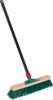 A broom with green bristles and a wooden base, attached to a black handle with a red and green connector. Anteprima dell’immagine prodotto