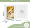 Pfotenabdruck Set Hund Katze 3D Gipsabdruck Holz Produktbild-Vorschau 3