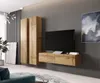 A modern living room with a wall-mounted entertainment unit. Produktbild-Vorschau