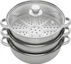 Parní hrnec – 3patrový, 32 cm – nerezová ocel – Náhled obrázku produktu 2