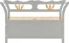 A front view of a gray wooden storage bench with a light wood seat. Náhľad obrázku produktu
