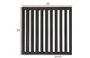 Schwerer Kaminrost 35x35 cm aus Stahl, 16 mm dick – für Produktbild-Vorschau 1