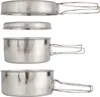 1 Set stapelbares Camping-Kochgeschirr-Set aus Edelstahl Produktbild-Vorschau 1