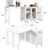 MERAX Sideboard mit ausziehbarer Tischplatte 360° drehbar Produktbild-Vorschau 7