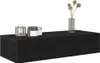 vidaXL Scaffale a muro con cassetti nero 80x33x17 cm Anteprima dell’immagine prodotto 3