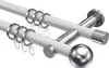 Interdeco Gardinenstange / Vorhangstange Weiß / Chrom, Typ Produktbild-Vorschau 1