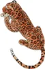A plush leopard toy lying down on a white background. Náhled obrázku produktu