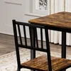 Esstischgarnitur Rustikales Braun/Schwarz 90x60x75,5 cm mit Produktbild-Vorschau 12