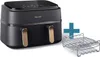 A Philips Airfryer and a grilling rack with a plus sign between them. Anteprima dell’immagine prodotto