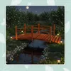 Pont de jardin Relaxdays, avec balustrade, en bois de Voir les images du produit 3