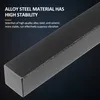 A close-up of a metal bar with text overlays describing its material properties. Produktbild-Vorschau