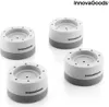 Four white and gray anti-vibration feet for appliances are arranged in a diamond pattern on a white background. The InnovaGoods logo is visible in the top right corner. Anteprima dell’immagine prodotto