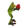 Deko Frosch hellgrün mit Herz stehende Figur 14cm Produktbild-Vorschau 4