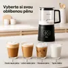 Elektrický pěnový mlékař Olvy ze skla, 4 v 1, 500 W, s Náhled obrázku produktu 4
