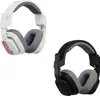 Two gaming headsets, one white and one black, are shown against a white background. Produktbild-Vorschau