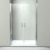 Dusche Nischentür Doppel Pendeltür Schwingtür Rahmenlos ESG Produktbild-Vorschau 1