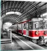 Bilder auf glas - Bahn Bahnhof Zug Transport - 60x60cm - Produktbild-Vorschau 1