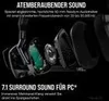 A disassembled gaming headset with internal components visible, highlighting sound features. Produktbild-Vorschau