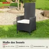 Polyrattan Gartenstuhl verstellbar Relaxsessel Schwarz Produktbild-Vorschau 11