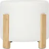 Pouf Bouclé Ø 37,5 cm mit Beinen aus Bambus Produktbild-Vorschau 6