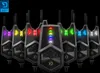 A group of fishing bite alarms with colorful LED lights displayed against a black background. Produktbild-Vorschau