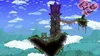 A fantasy-themed castle built on floating islands in the sky, with a cherry blossom tree on one of the islands. Náhled obrázku produktu