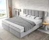 DELIFE Boxspringbett Dream-Fine 180x200 cm Mikrofaser Grau Produktbild-Vorschau 4