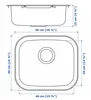 Ikea FYNDIG Spüle+Siphon Einbauspüle Sifon Küchenspüle Produktbild-Vorschau 3