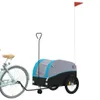 vidaXL Rimorchio per biciclette nero e blu 45 kg di ferro Anteprima dell’immagine prodotto 3