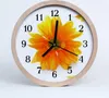 Holzuhr 30fi cm wanduhr - Blume Blumen Produktbild-Vorschau 1