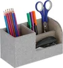 relaxdays Schreibtisch Organizer Leinen-Optik Produktbild-Vorschau 1