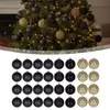 Vianočné gule 100 ks, čierne a zlaté, 3/4/6 cm, matné, Náhľad obrázku produktu 6