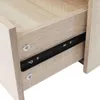 Close-up of an open drawer with wooden sides and a black metal drawer slide. Podgląd zdjęcia produktu
