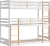 Homestyle4u Etagenbett 90x200 cm Hochbett Dreifachbett Weiß Produktbild-Vorschau 14