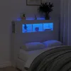 vidaXL Tête de lit LED Blanc 120x18,5x103,5 cm Bois Voir les images du produit 2