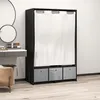 HOMCOM Armoire penderie, dressing avec rideau, armoire Voir les images du produit 8