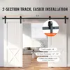 SucceBuy 8 Foot Sliding Door Hardware Kit - Binario pesante Anteprima dell’immagine prodotto 2