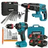 Akku-Bohrschrauber 4-in-1 Elektrisch Bohrhammer Set Produktbild-Vorschau 1