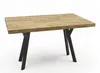 Čtvercový stůl černý CRAFT 90x90 skládací na 190 Náhled obrázku produktu 3
