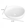Lavabo da appoggio in Vetroceramica, bianco, ovale, grande, Anteprima dell’immagine prodotto 3