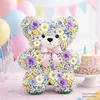 Nass Steckschaum Teddybär 25x21x6cm auf Hartschaumunterlage Produktbild-Vorschau 8